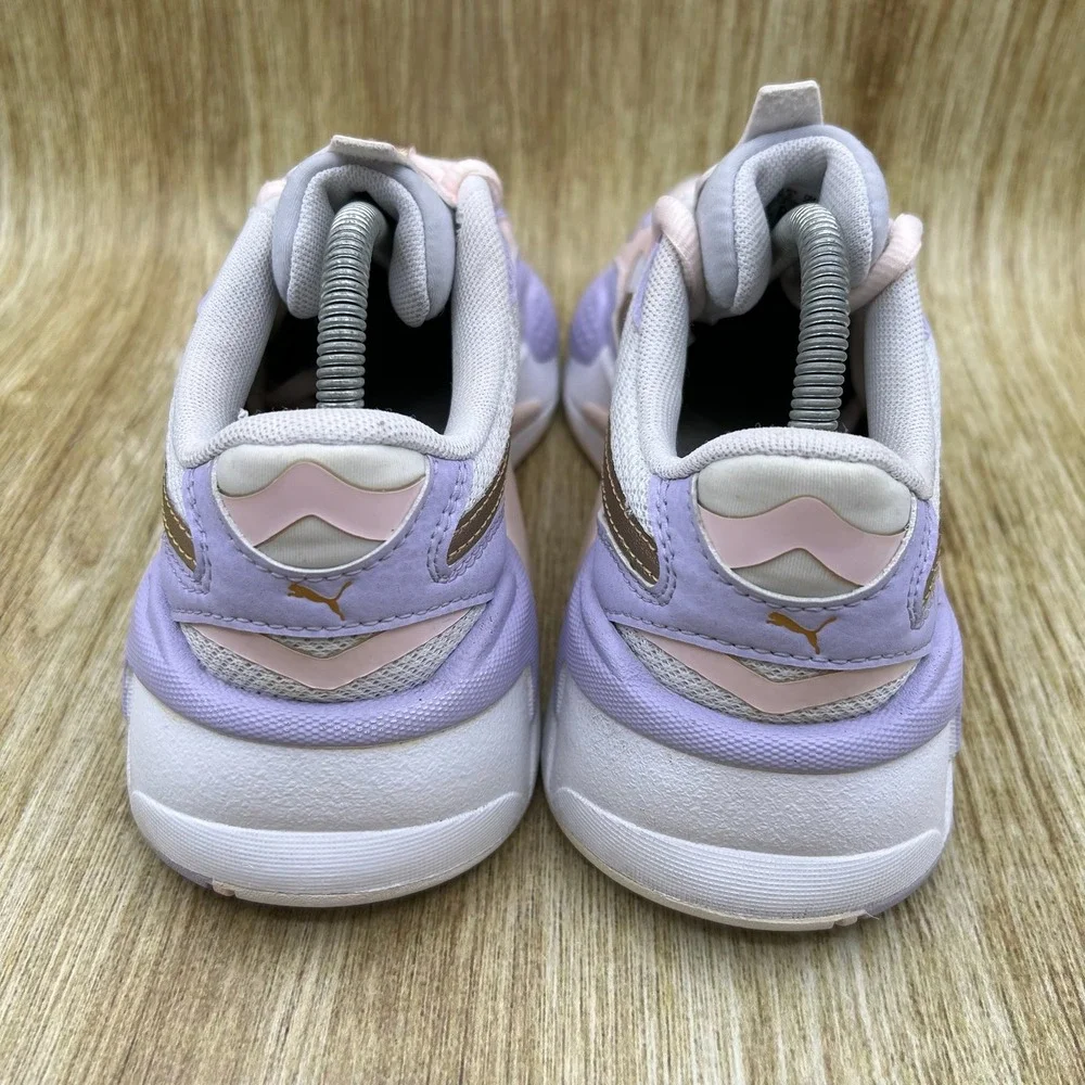 Puma RS-X C&S Women's 6.5 Lavender Pink Gold Chunky Sneakers Shoes 373489-01‎